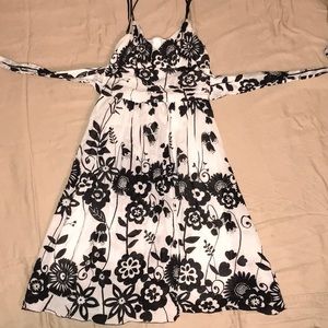 Black and white floral dress